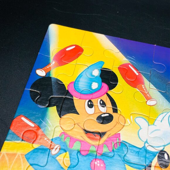 Vintage 1989 Mickey Mouse & Goofy Circus Show Jigsaw Puzzle - 48 Pcs COMPLETE - Picture 2 of 10